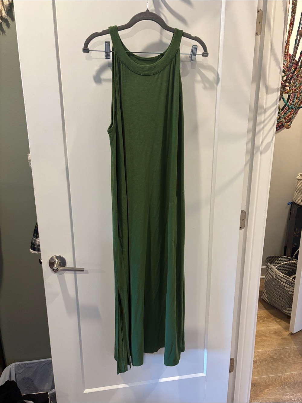 J. Jill Olive Green Sleeveless Maxi Dress